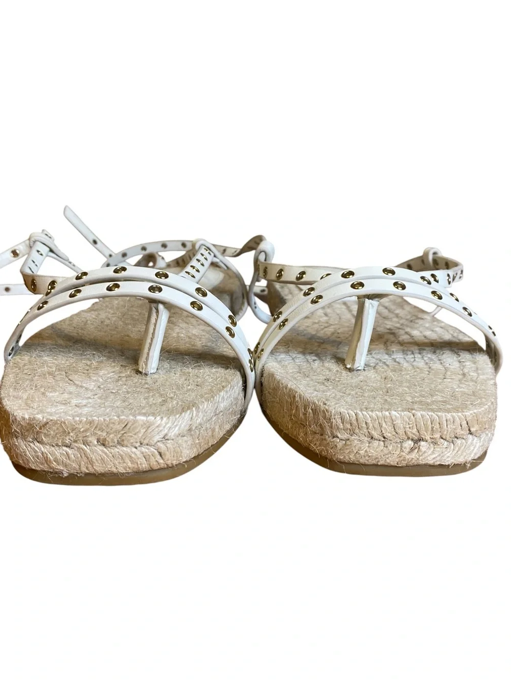 Madewell Mira White Espadrille Beachy Sandals Women’s Size 8
